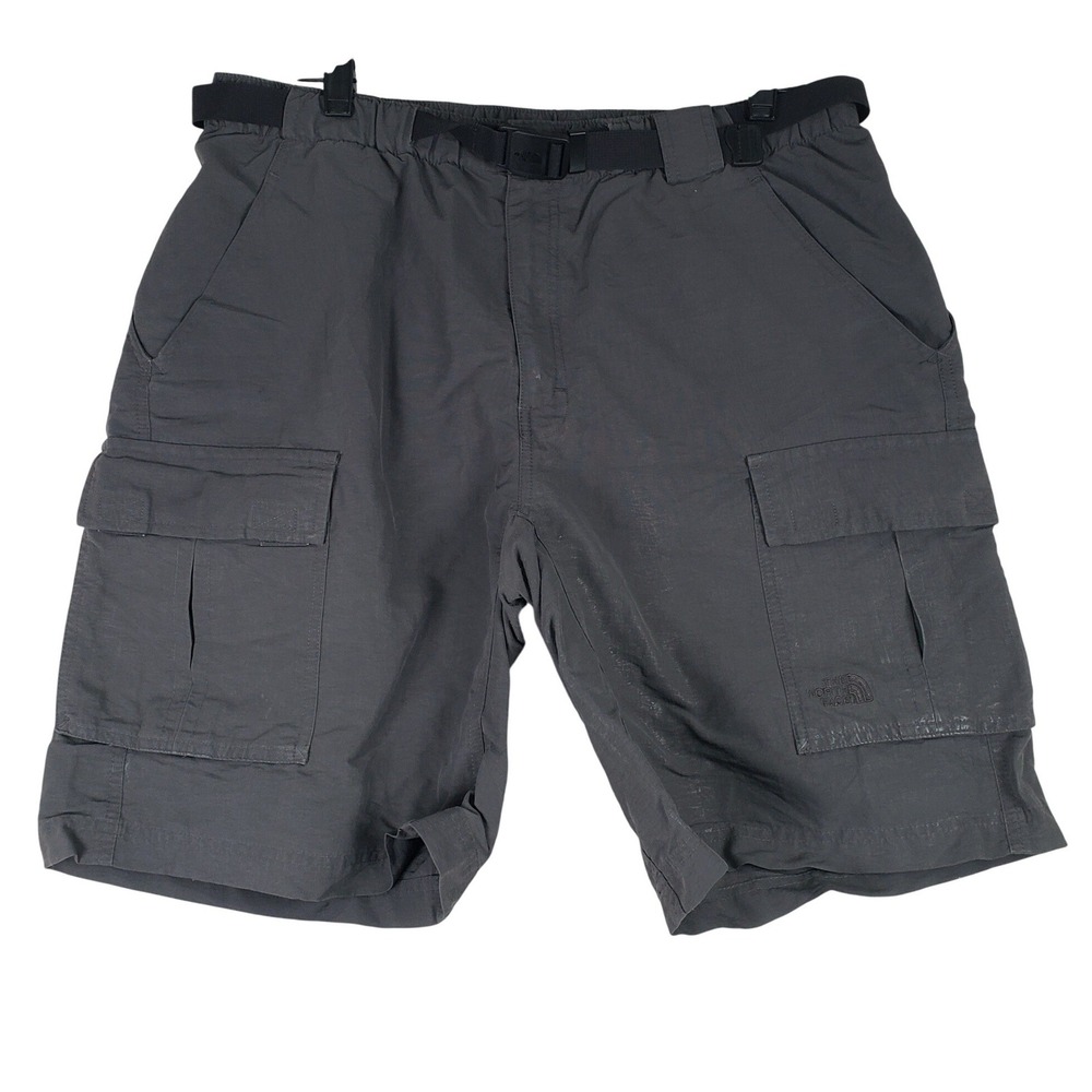 The North Face Nylon Cargo Shorts Mens 34 Gray Gorpcore Hiking Utility